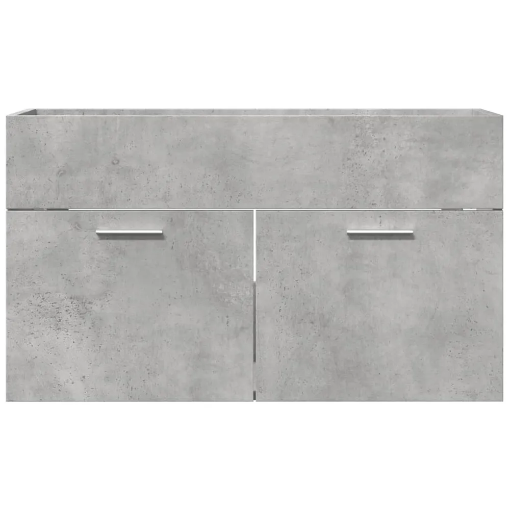 Armoire de lavabo de salle de bain gris béton bois d'ingénierie