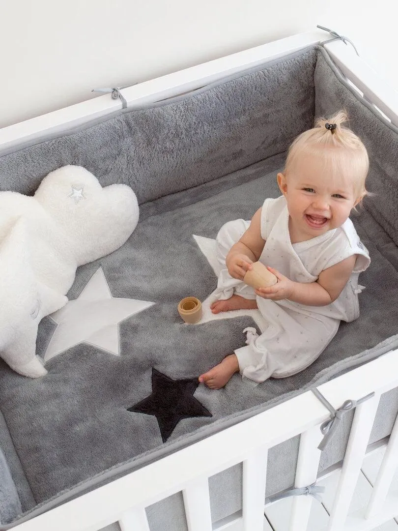 Bemini Tapis de parc et jeu Pady softy et terry - Gris