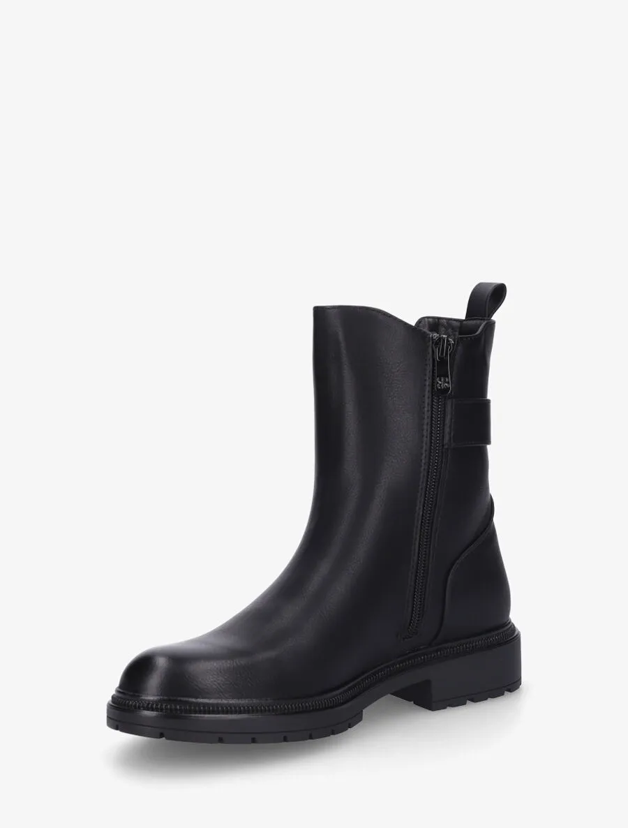 Bottines à empiècement métallique - Noir