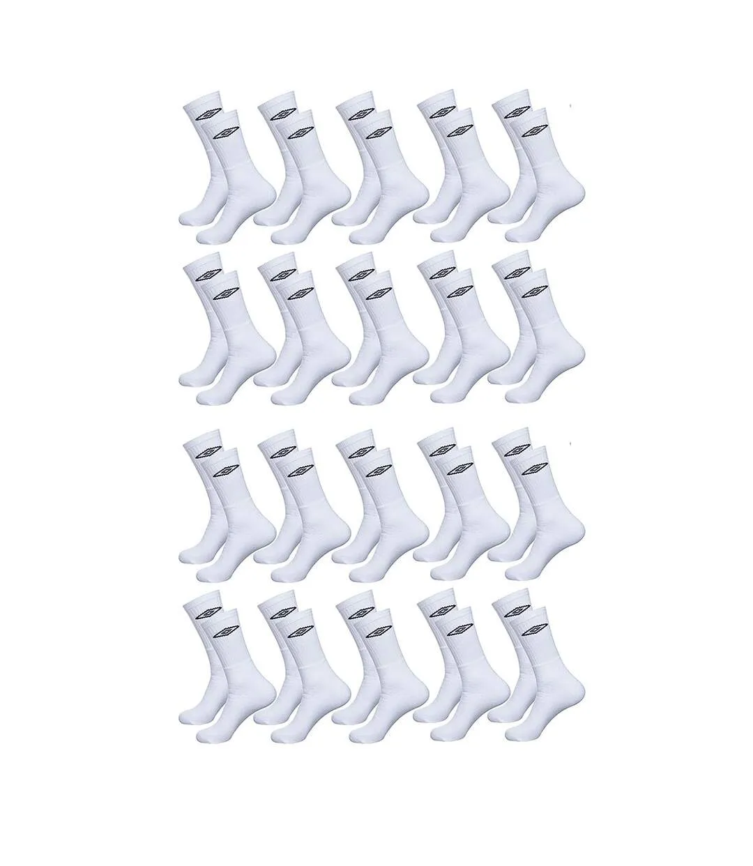 Chaussettes homme Modèle Tennis -Assortiment modèles photos selon arrivages- Pack de 20 Paires Tennis Blanches