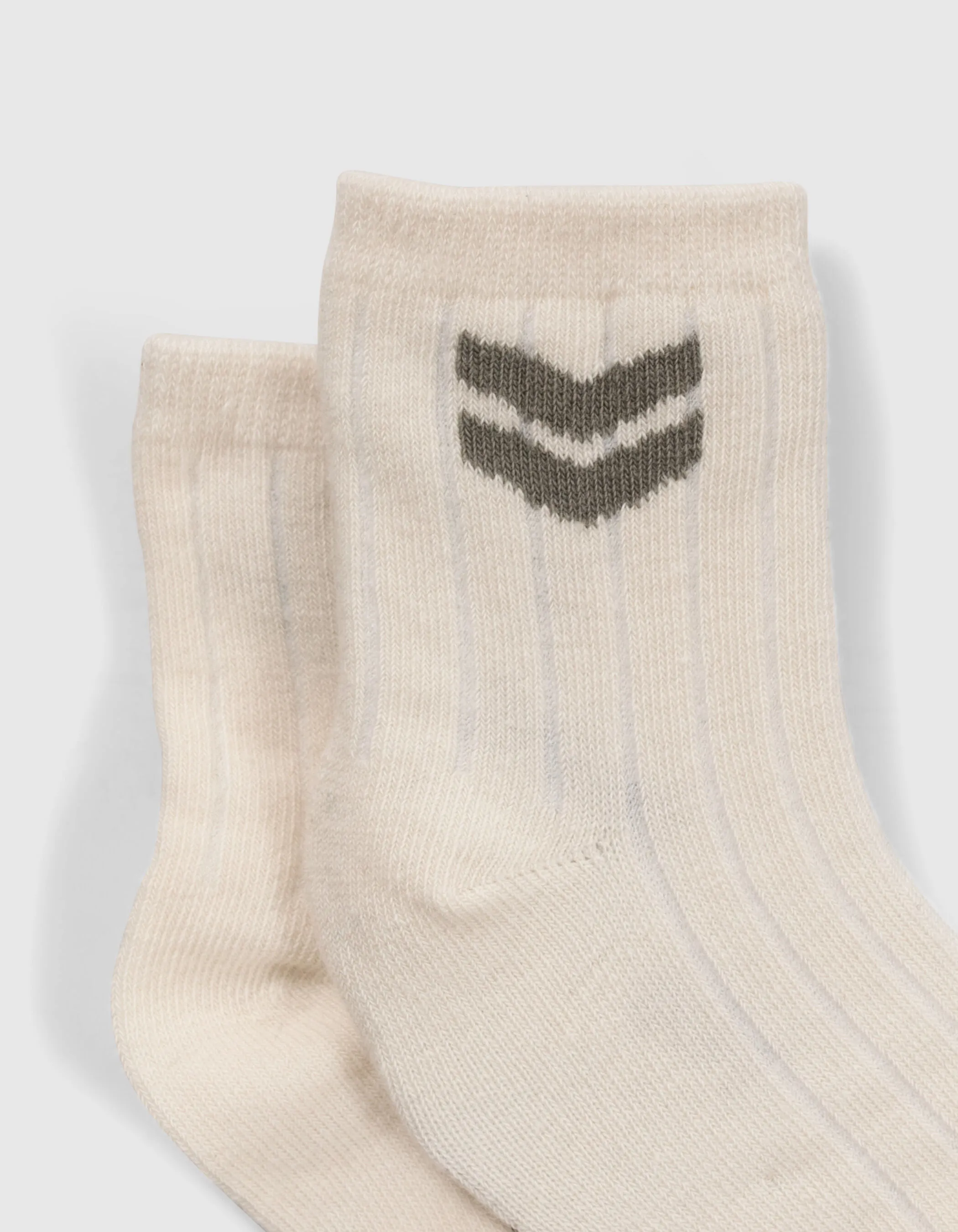 Chaussettes kaki et beige bébé garçon