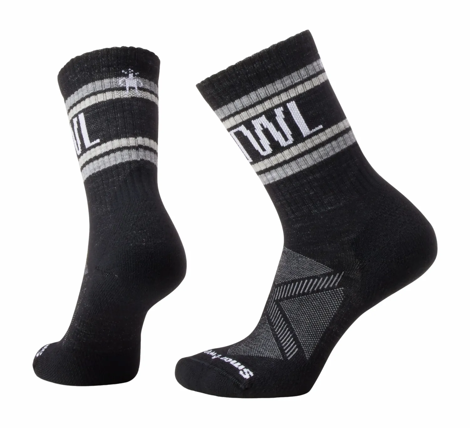 Chaussettes Smartwool Unisexe Athletic SMRTWL Retro Stripe Crew Black