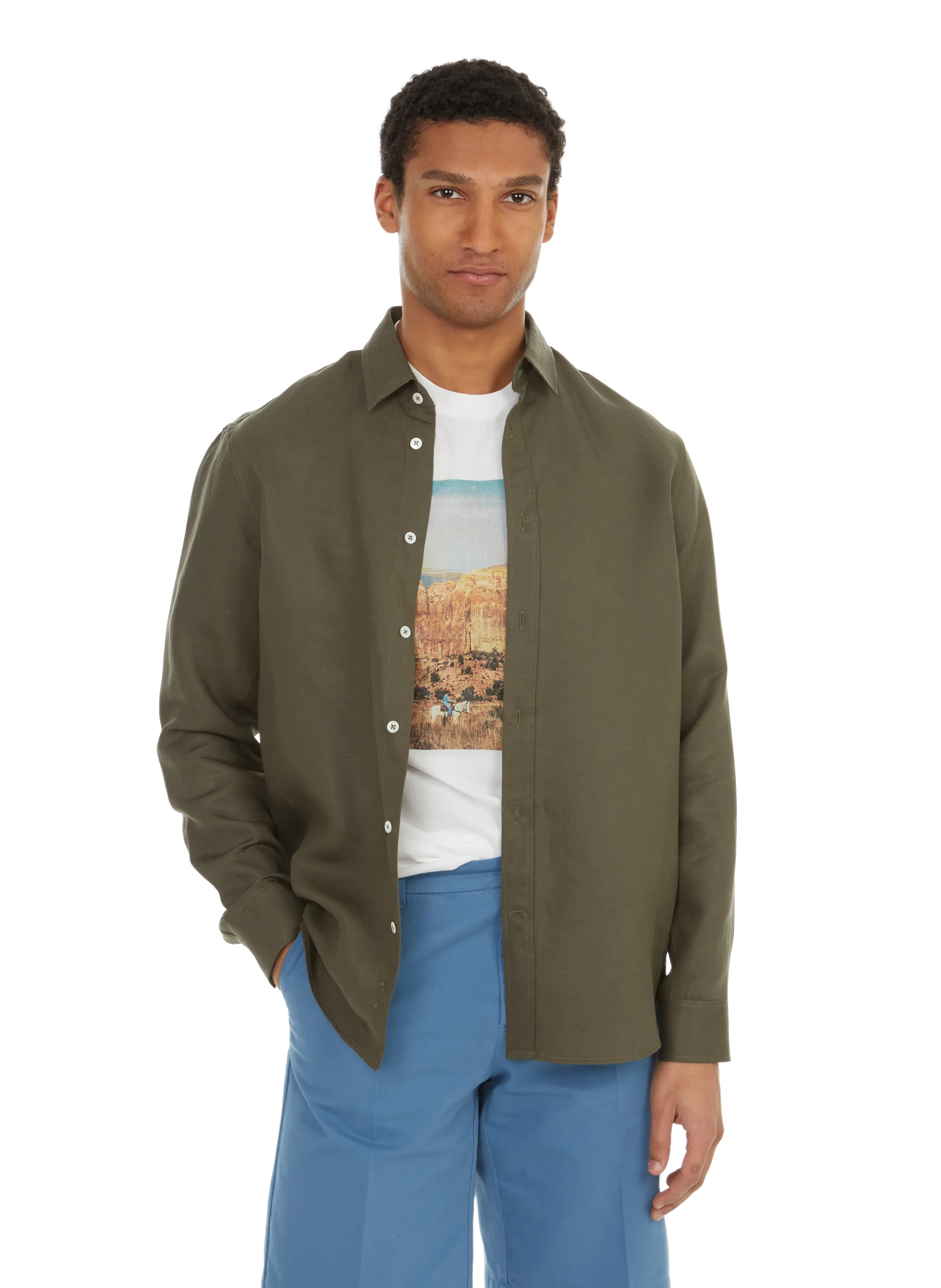 CHEMISE BARA EN LIN ET LYOCELL - EDITIONS 102 pour HOMME | Printemps