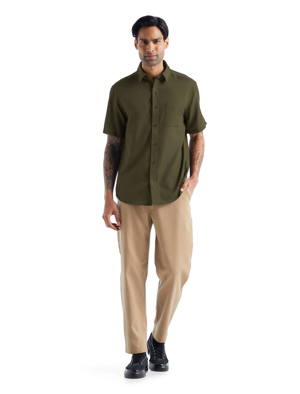 Chemise Icebreaker Men Steveston SS Shirt Loden