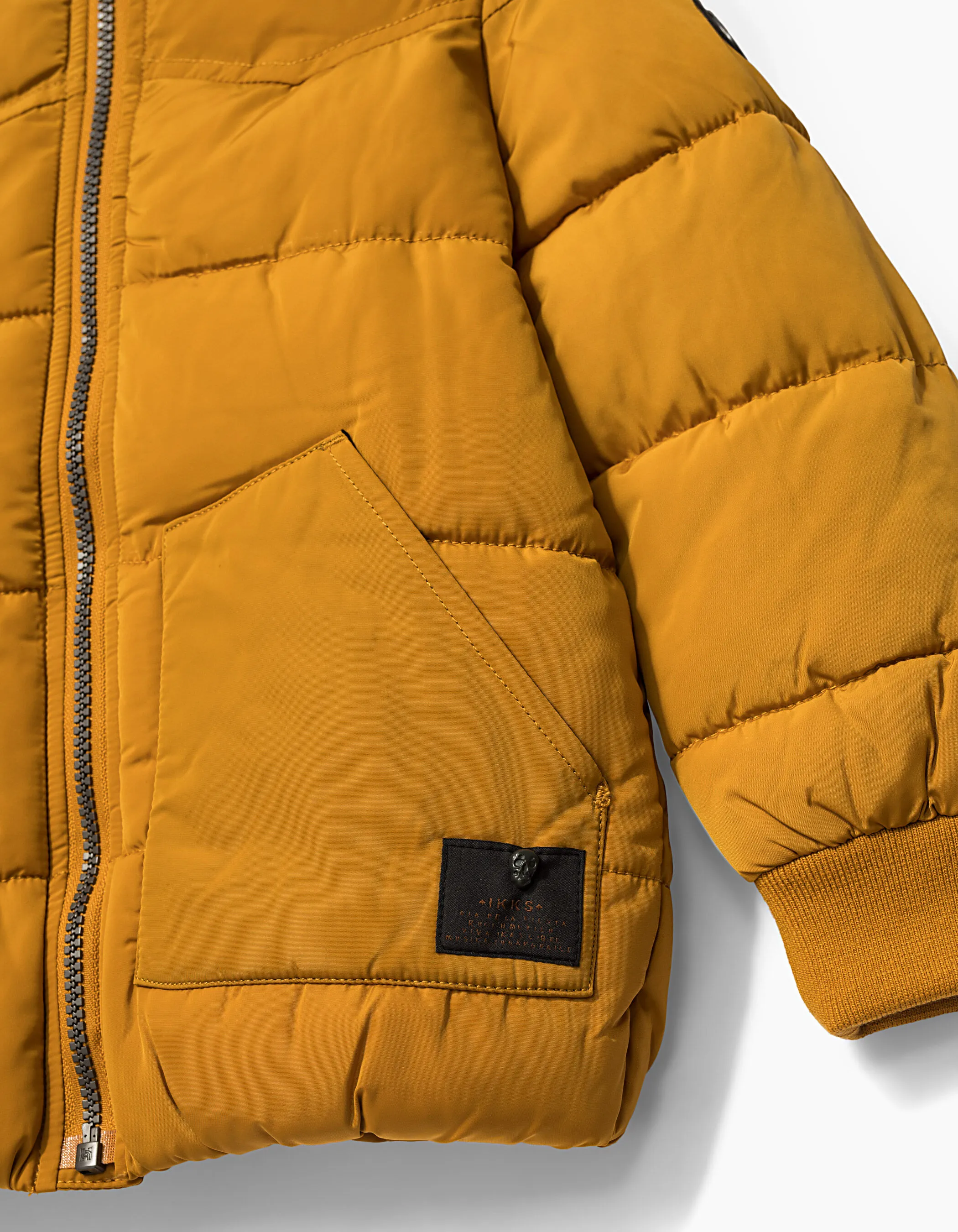 Doudoune jaune doublée sherpa garçon