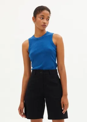 Débardeur côtelé en coton bio | bleu "klein blue juliette top" femme