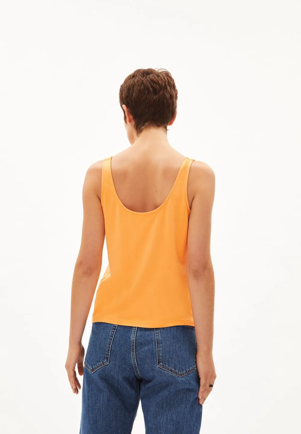 Débardeur orange en ecovero - ashraani solid mangorange femme - Armedangels