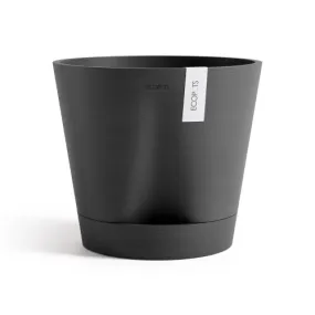 ECOPOTS Pot Rond Venice 2 Gris Foncé + réservoir d'eau - Ø 30 x H. ...