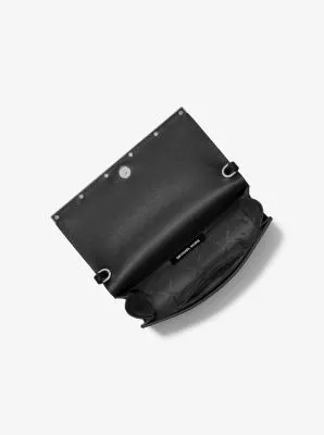 Grande pochette Mona en cuir saffiano