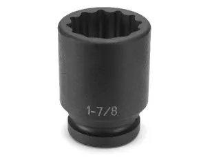 Grey Pneumatic 4272D Douille à chocs 2-1/4" x 12 pans longue à prise 1"