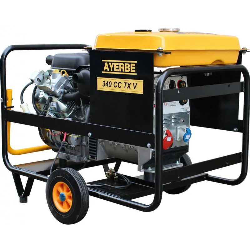 Groupe électrogène de soudage AY-340-CC-V - Vanguard essence - 400V - 10 KVA 8 KW - AYERBE