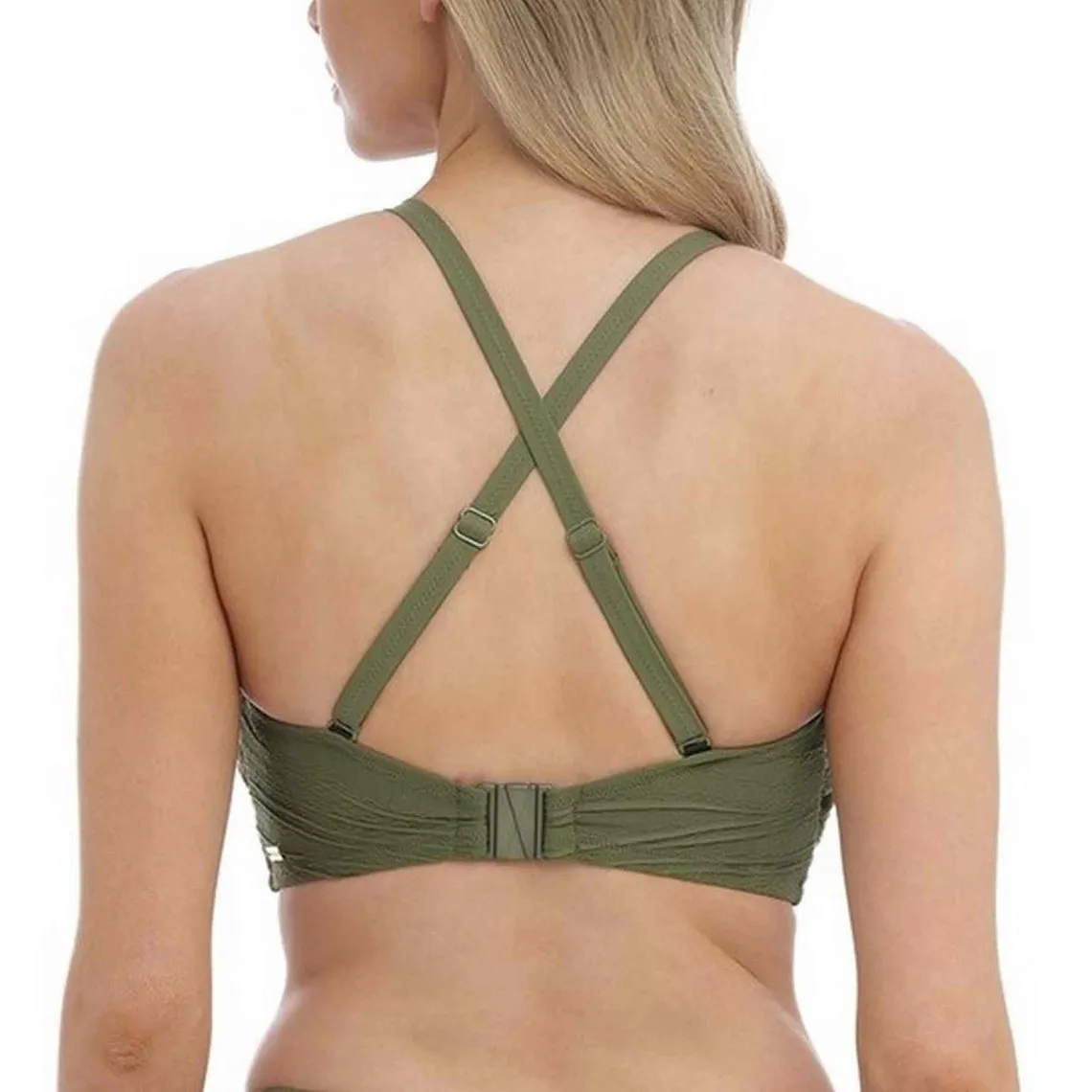 Haut de maillot de bain Bandeau Armatures - Vert BEACH WAVES en nylon | 3 Suisses