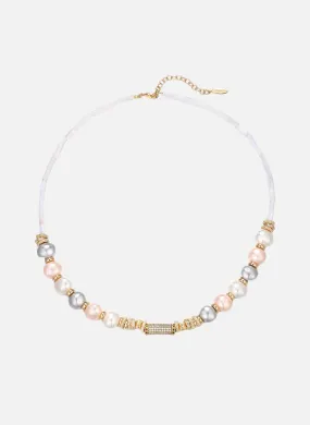 HIPANEMA  Collier cuivre et coquillages komodo - Blanc
