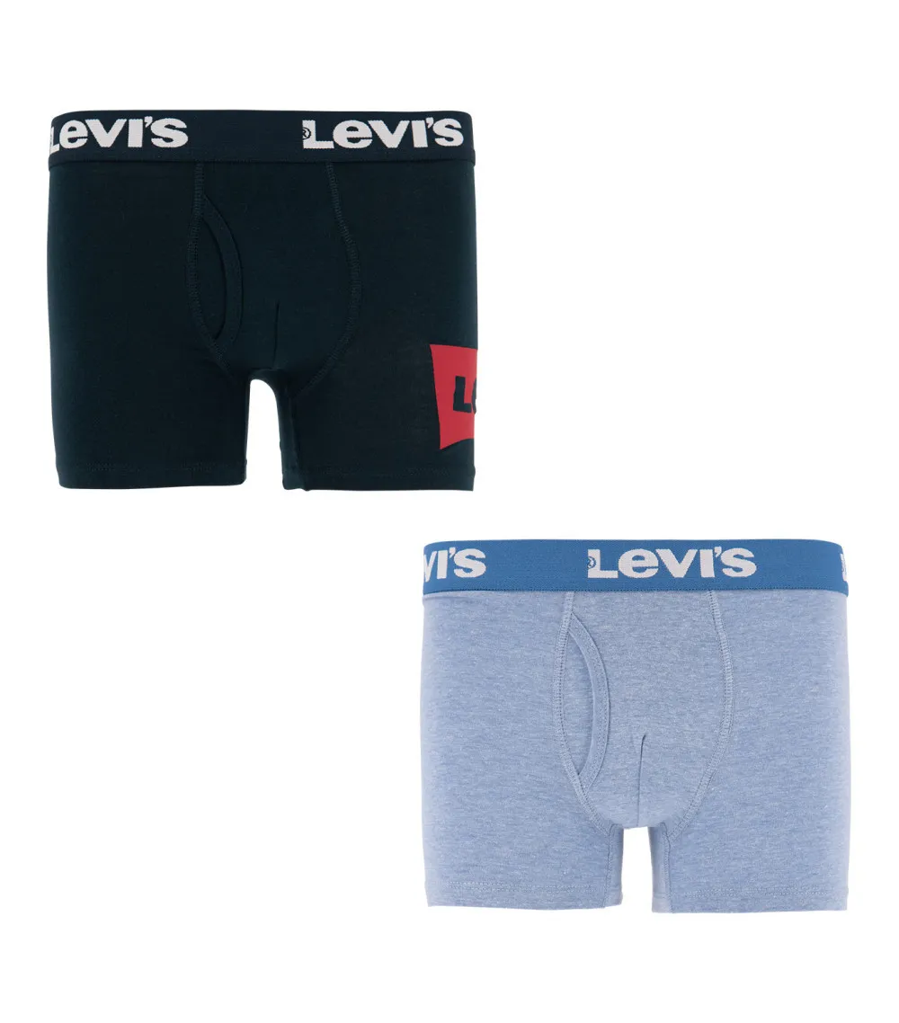 Lot de 2 Boxers Junior Garçon Levi's® coton bleu