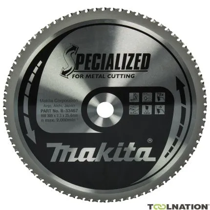Makita B-33467 Lame de scie à tronçonner Acier fin Spécialisé 305x25,4x2,3 78T 0g