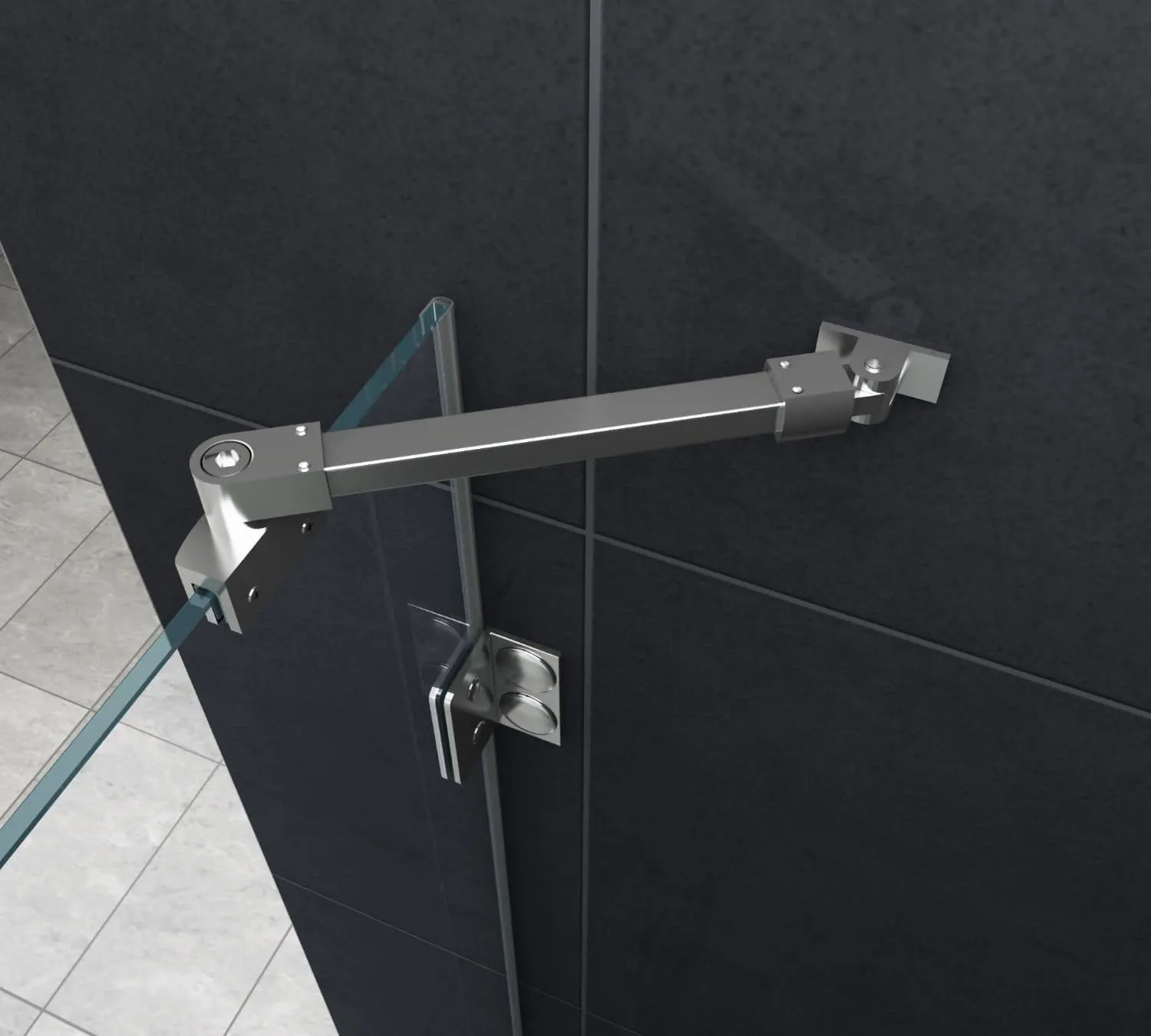 Paroi d'angle Line-luxe 80x80cm 78x78