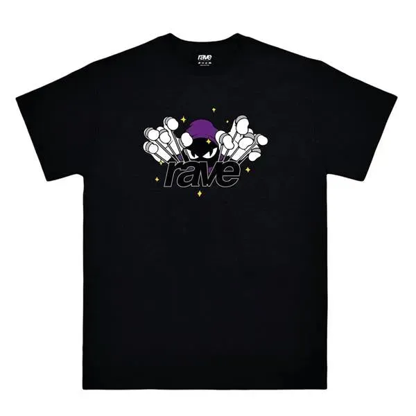 Rave Skateboards - GHOS TEE BLACK - BLACK